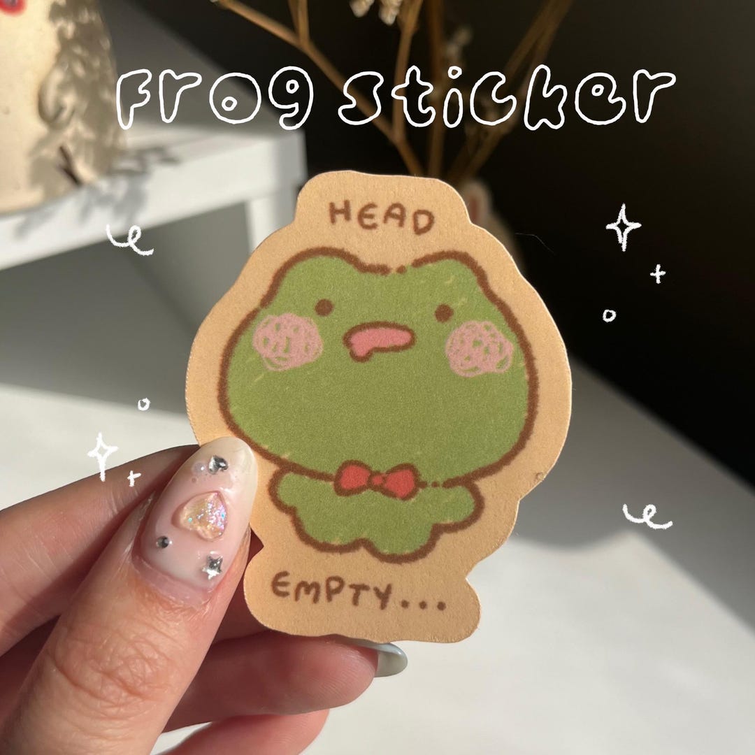 Silly Frog Sticker - Etsy