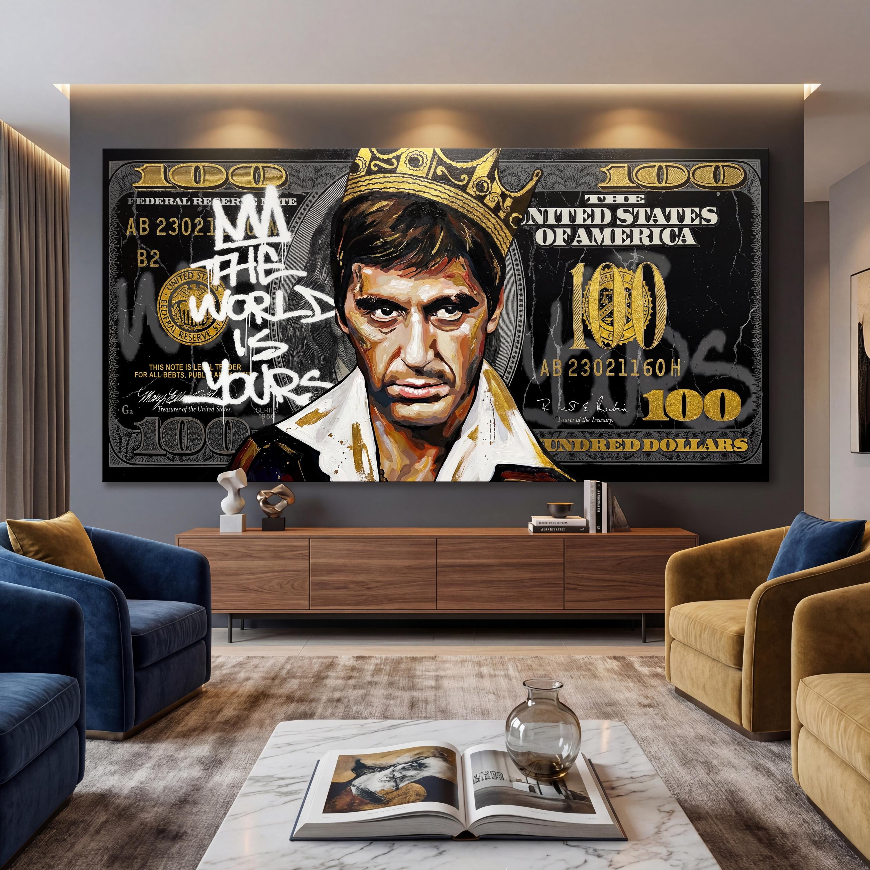 TOILE SCARFACE : CITATIONS DE FILMS Tony Montana : impression d'art