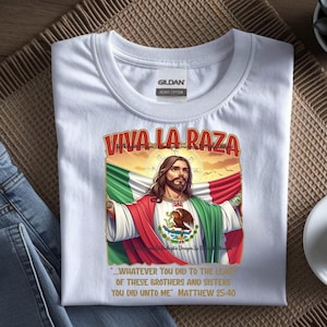 UPDATED: Jesus Viva La Raza PNG File | Mexican Flag Digital Art (Instant Download)
