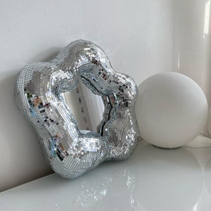 12 Stück Spiegel Disco Bälle, Silberne Glas Reflektierende