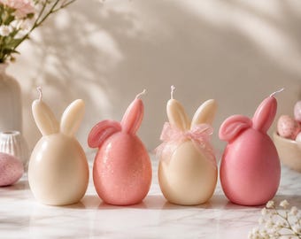 Handcrafted Easter Egg Candle: Unique Holiday Table Decor