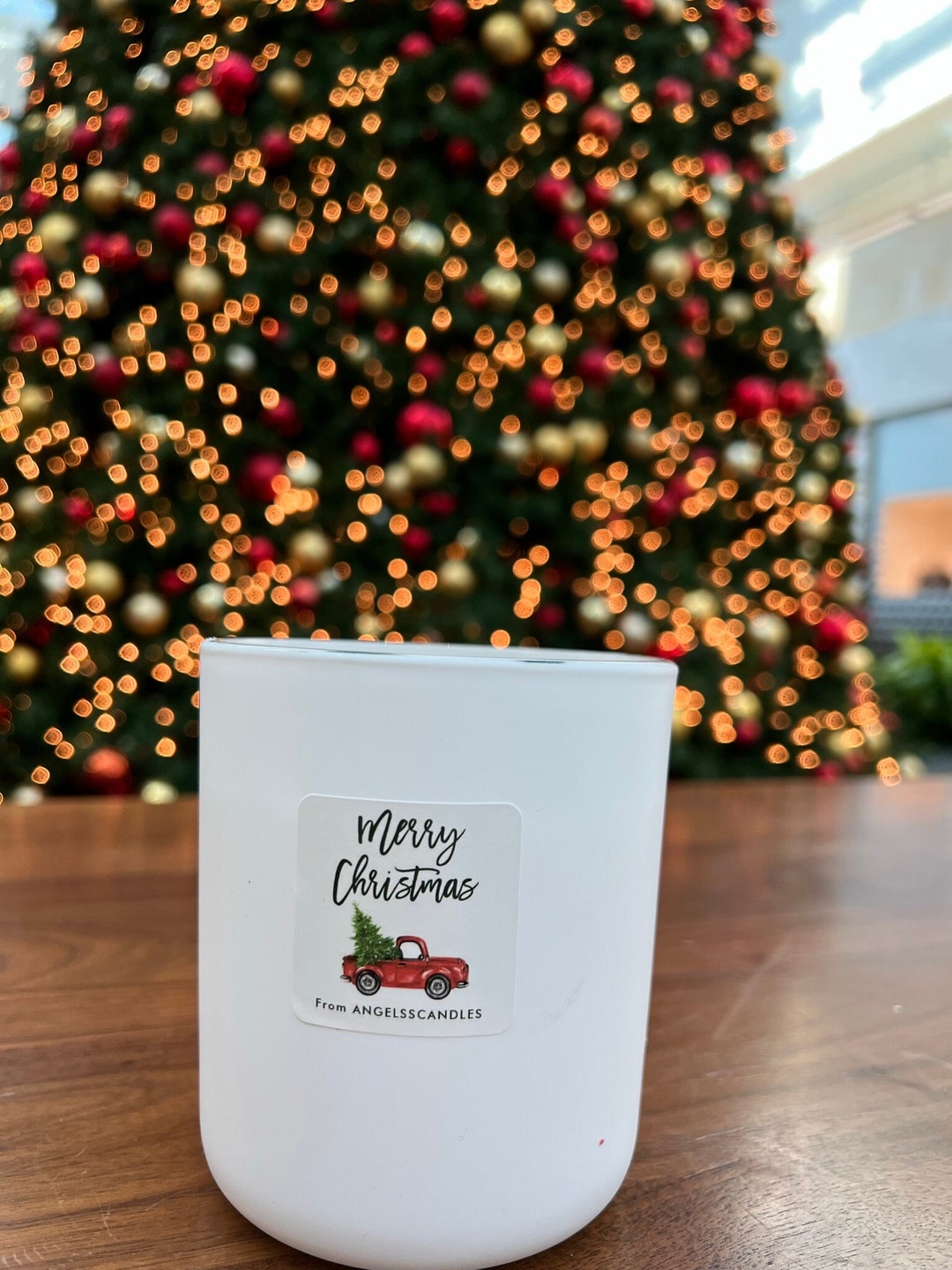 Christmas Scented Jar Candle Sparkling Candle Holiday Gift Etsy