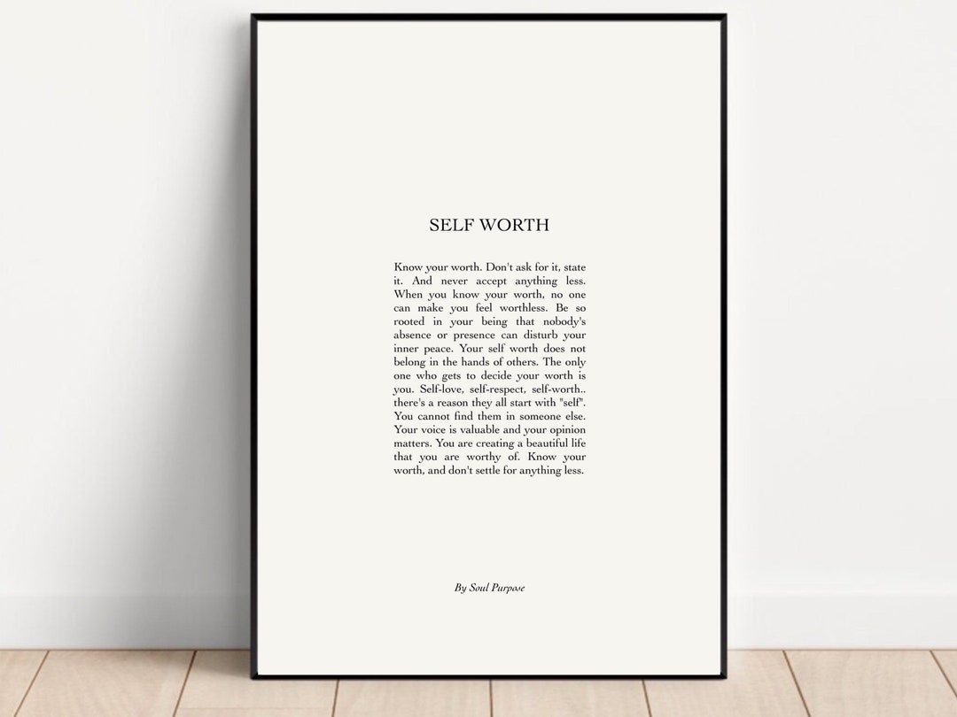 Self Worth Printable |you Are Enough Gift |mental Health Gift ...