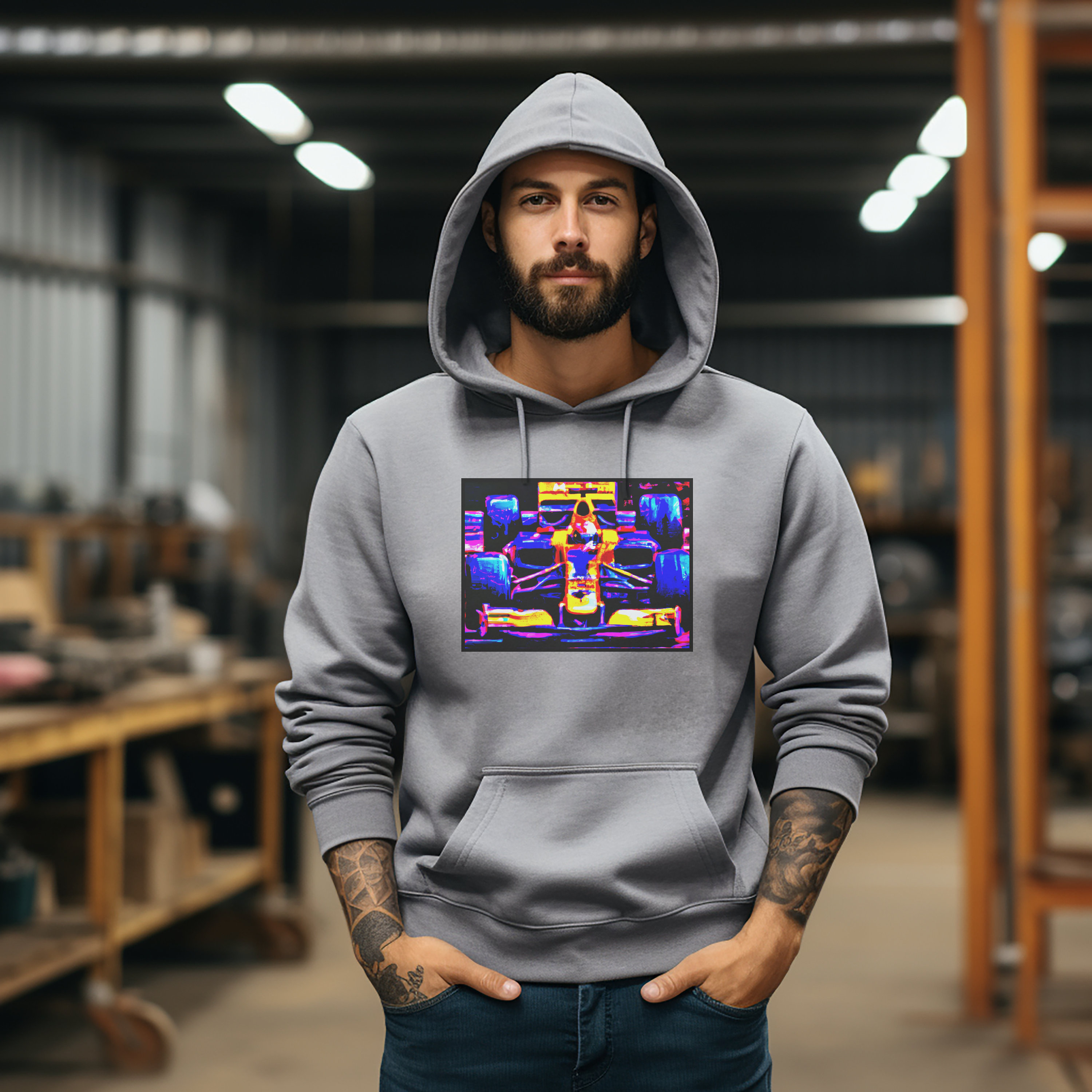 Muscle Bound King of the Raceway Car Hoodie Sweatshirt Women Men