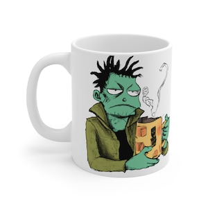 Zombies Coffee Mug, 11oz Ceramic Mug, Alter Ego Mug, Zombie Before Coffee Mug, Halloween Mug, Zombie Gift, Zombie Apocalypse, Funny Zombie