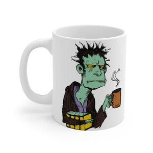 Zombies Coffee Mug, 11oz Ceramic Mug, Alter Ego Mug, Zombie Before Coffee Mug, Halloween Mug, Zombie Gift, Zombie Apocalypse, Funny Zombie