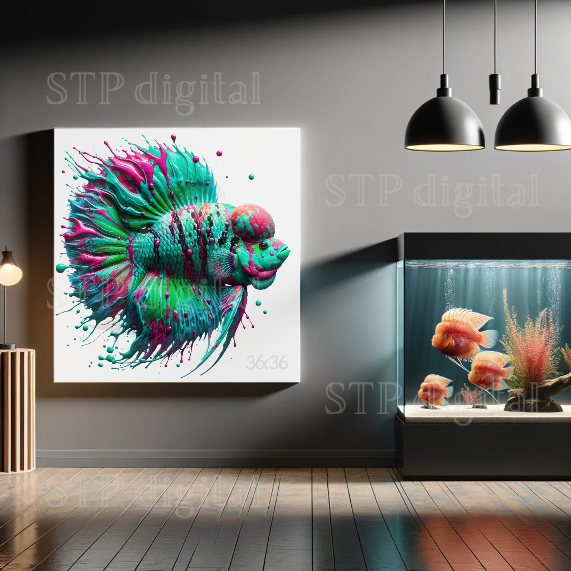 yosh　flower horn 置物 Plastic Fish Tank Decoration | Fish Tank Flowerhorn
