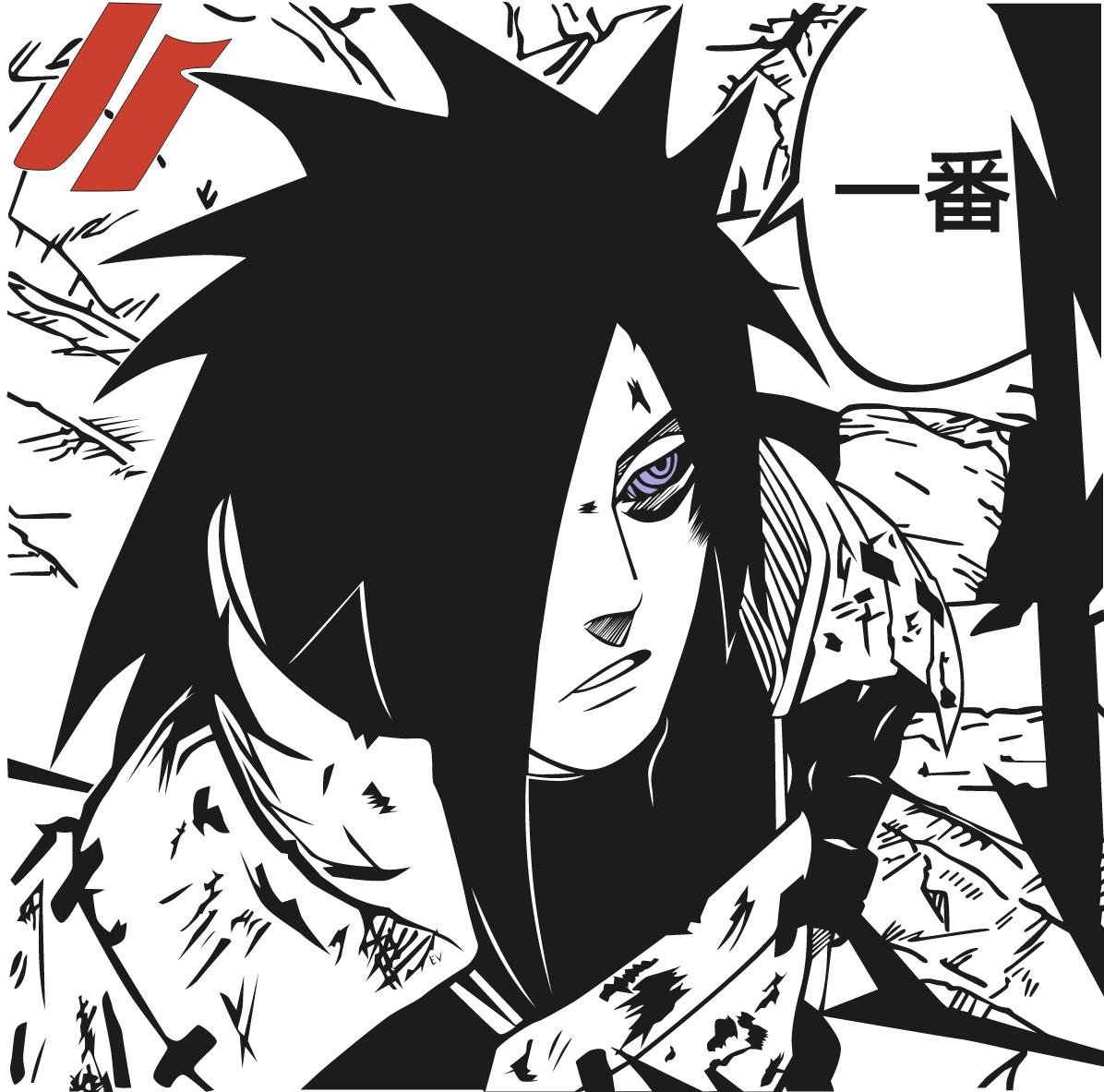 Uchiha Madara Manga Vector Etsy