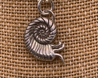 Sterling silver nautilus pendant handmade and original