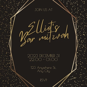 Bat Mitzvah Bar Mitzvah Invitation | Digital Download | Customisable