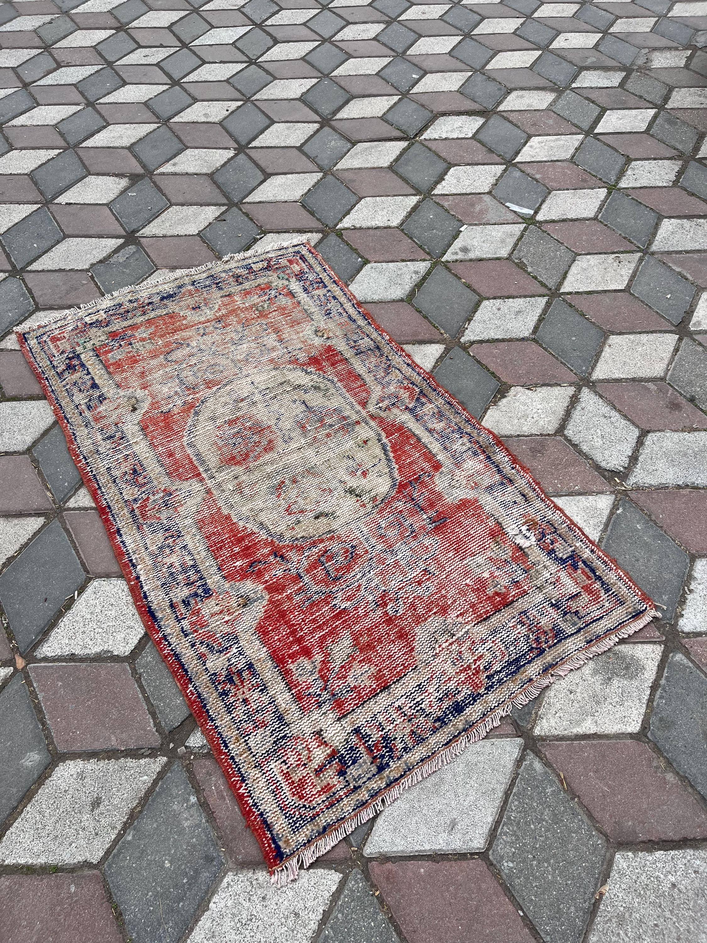 Vintage Turkish Wool Rug: 2.5 X 4.5 Ft, Bohemian Accent Rug - Etsy