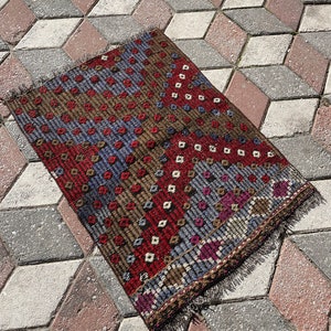Anatolischer Kelim Kelim Teppich im Boho-Stil (6 x 9 cm)