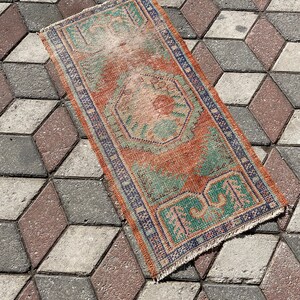 Vintage Turkish Wool Rug: Small Anatolian Carpet, Muted Colors (2x4)
