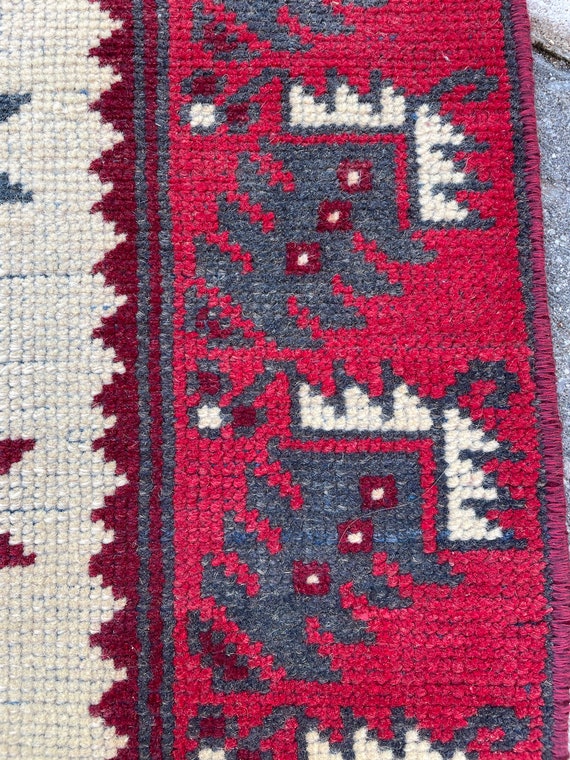 トライバルヴィンテージトルコラグ：ウールアクセントラグ（2.6x6.5