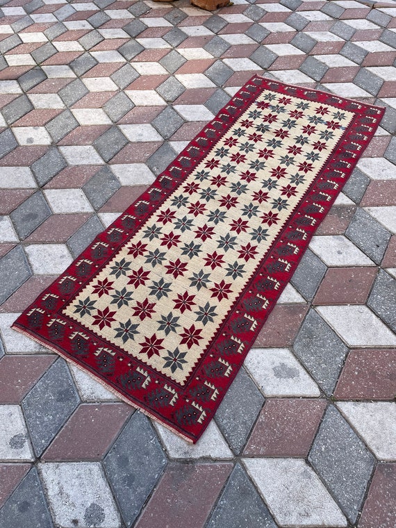 ビンテージウールラグ　トルコ　トライバル トライバルラグ [カイセリ] トルコ産 / 1980年代 / OR761 | ボー