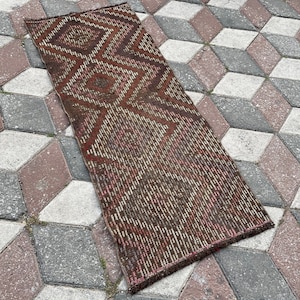 1.7 x 4.2 FT vintage runner kilim mosaic runner kilim kilim runner turkish vintage kilim kitchen kilim runner kilims kilim kilim oriental