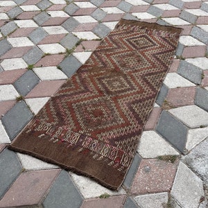 Türkischer Kelim Teppich: Mosaik-Design, 6 x 15 cm