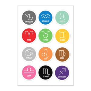 Arkusz naklejek Znaki Zodiaku