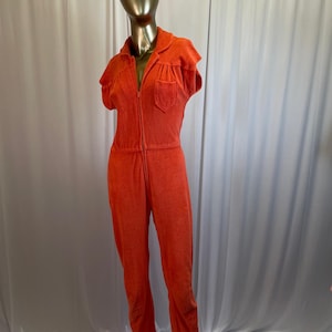 Orange Vintage 70’s Terry Jumpsuit