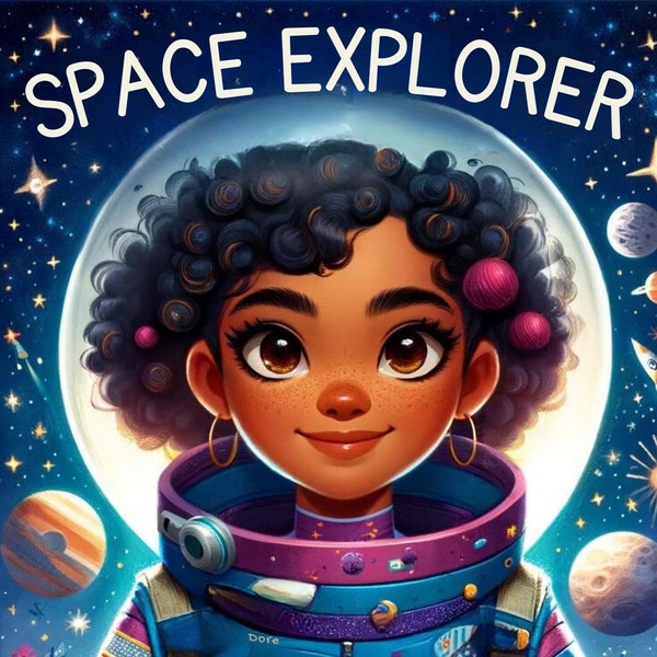 Space Explorer Zara | Children Reading Book 40 pages 8.5 x 11 inches Black Girl Book Paperback – Large Print