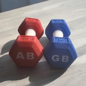 Personalized Dumbbell baby rattle