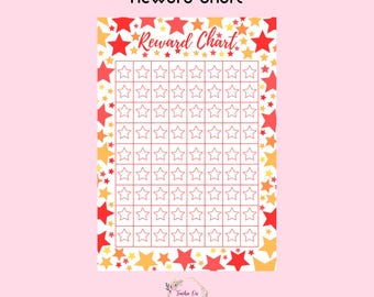 Green Star Reward Chart Printable – Kids Behaviour Chart – Instant ...