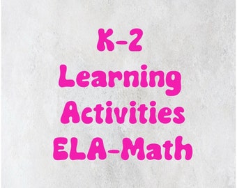 Actividades de aprendizaje K-2 ELA-Matemáticas