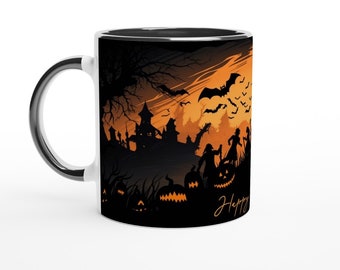 Happy Halloween Herbsttasse mit Grusel-Design, Perfektes Geschenk