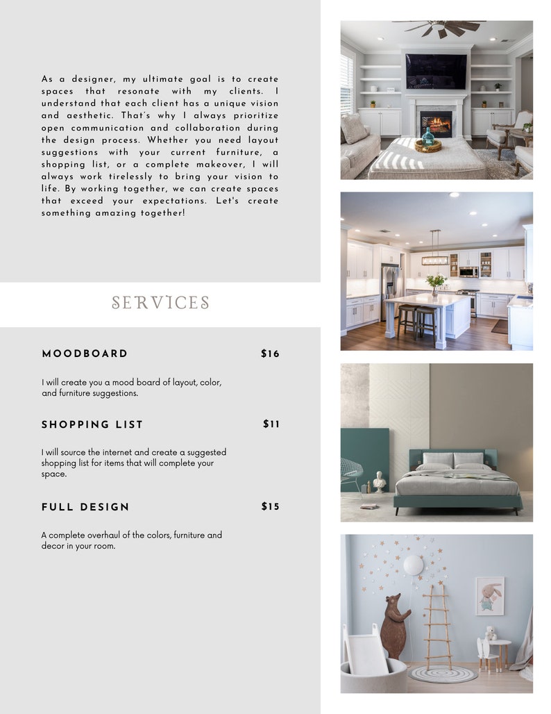 Interior Design Portfolio Template / Magazine / Brochure / Ebook ...