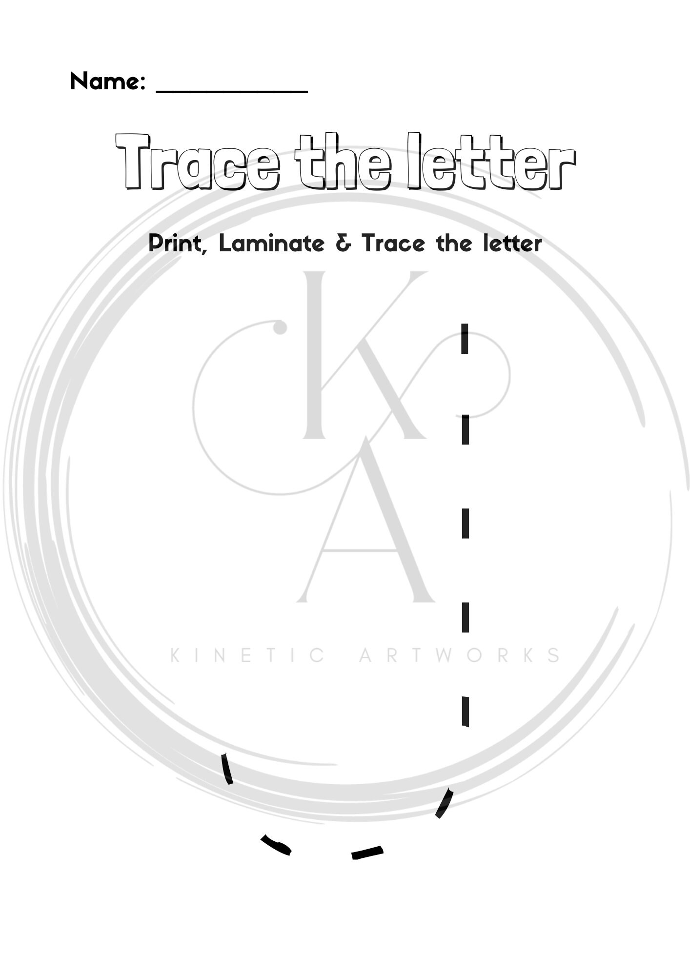 Printable Traceable Childrens Alphabet Letters AZ Etsy