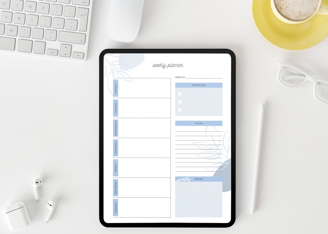 Weekly Planner, Digital Planner, Cute Planner, Printable Planner ...