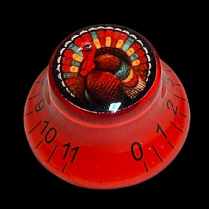 Custom Strums® Thanksgiving Turkey Bell-Style gitarrknopp metrisk (enkel)