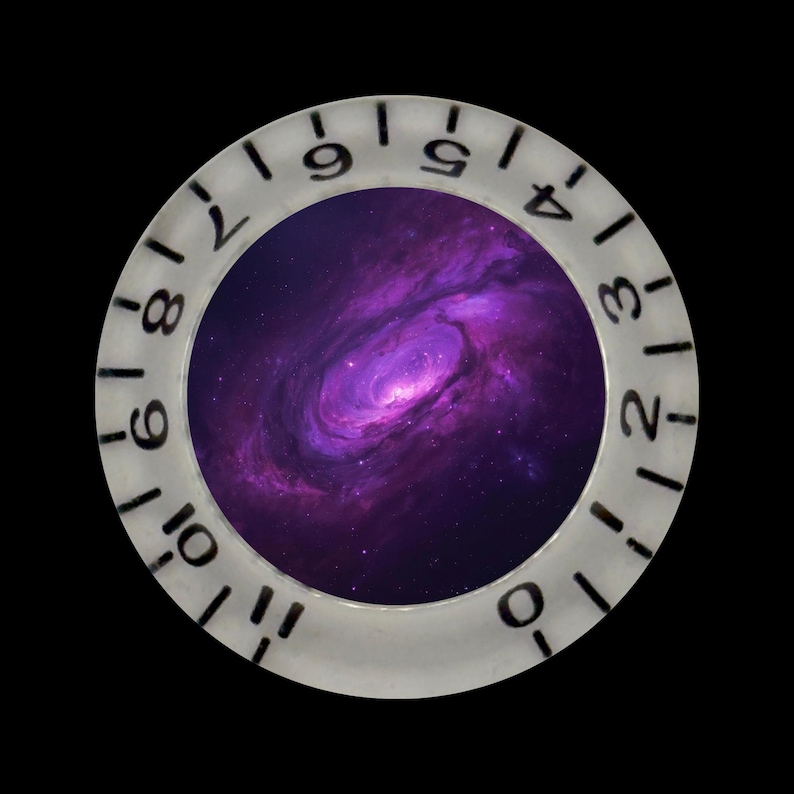 Custom Color Controller Custom Strums® Purple Galaxy Bell-style Guitar Knob Metric (single ...