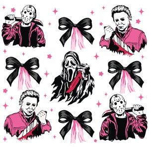 Friends Horror Characters Png, Halloween Horror Characters Png, Happy Halloween Gift Png, Horror Movie Killers Png, Scary Png, Friend Horror
