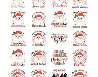 Retro Christmas Bundle Designs Perfect for Print on Demand, Christmas SVG, Christmas PNG, Christmas Design, Christmas Bundle Design