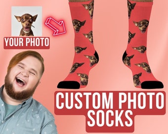 Benutzerdefinierte Gesichtssocken Benutzerdefinierte Socken für Männer Benutzerdefinierte Haustier-Socken Lustige Socken Unkrautsocken Personalisierbare Socken Ostergeschenke Haustier-Liebhaber Geschenk für Mutter