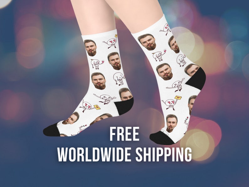 Benutzerdefinierte Gesichtssocken Benutzerdefinierte Socken für Männer Benutzerdefinierte Haustier-Socken Valentinstag Geschenk Valentinstag Geschenk Lustige Socken Unkrautsocken Kundengerechte Socken Bild 6