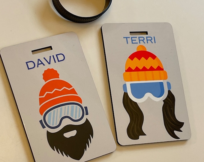 Personalized Ski Luggage Tags
