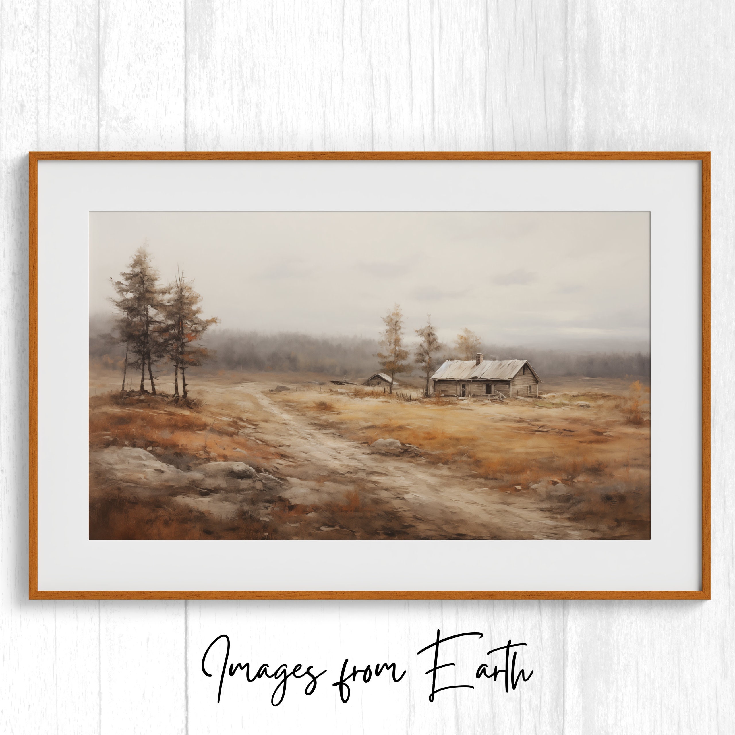 Vintage Farm Landscape Download Printable Digital Wall Art, Antique ...