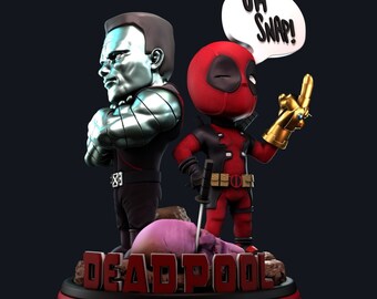 Deadpool & Colossus STL Files Set- STLDeadpool, STLColossus, 3DPrintSTL, MarvelSTL, STLFiles, AntiHeroSTL, HomeDecorSTL, OfficeSTL, STLArt