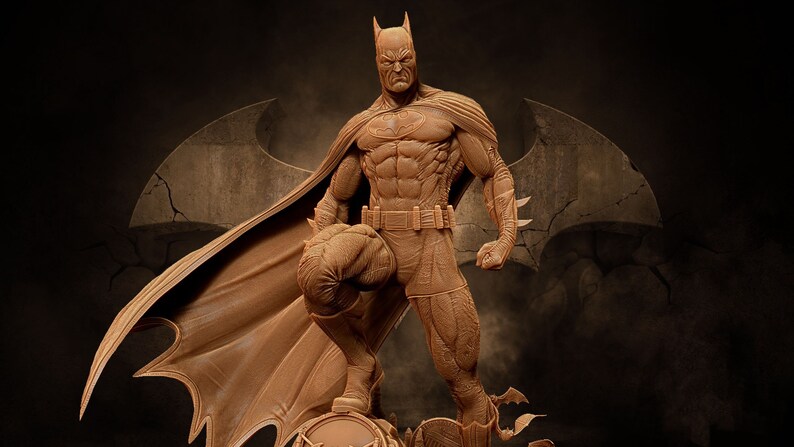 Batman 3D STL File Batman3DPrint, CustomFigurine, UniqueDesign, 3DPrinting, GeekDecor, DIYBatman, Collectibles, FanArt, GiftIdeas image 1