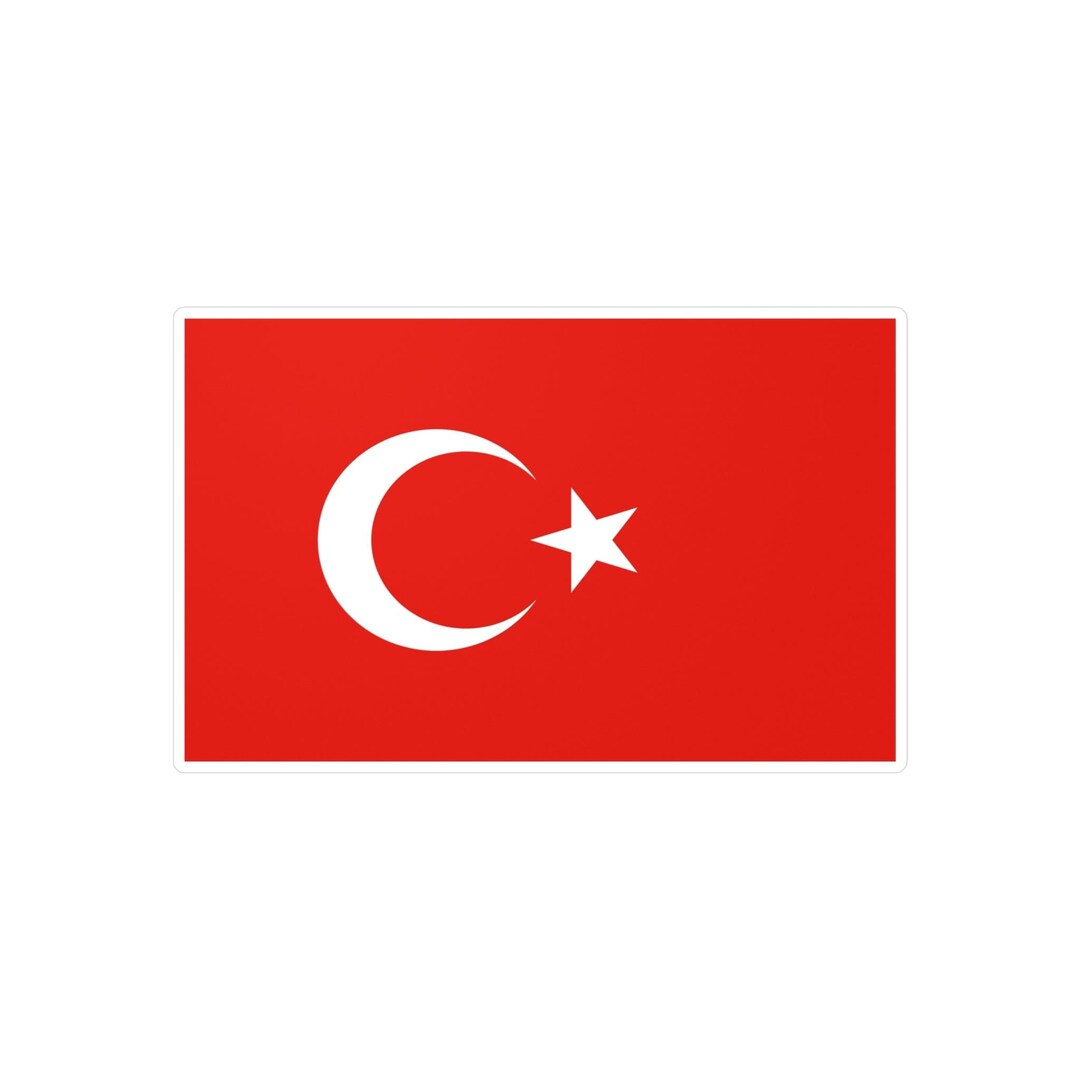 Turkey Flag Sticker in Several Sizes Etsy