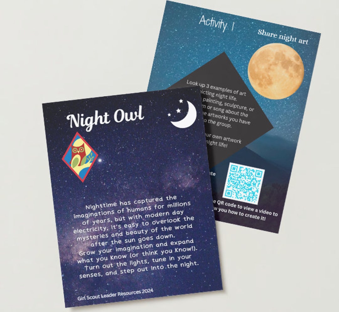Girl Scout Cadette Night Owl Badge Meeting Plan Daisy Girl Scout Troop ...