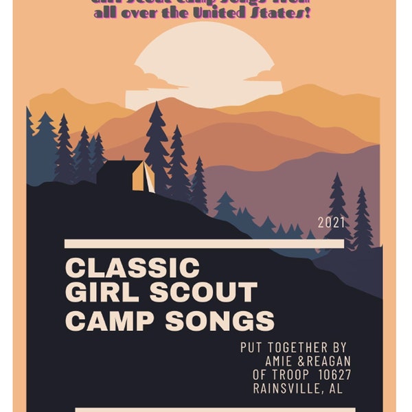 Girl Scout Song BookDigital Download | 400+ songs | Girl Scout Leader |  Girl Scout Song Book | Girl Scout Camp |