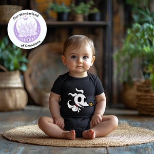 Baby Onesie, Nightmare Before Christmas Baby, Zero, Cartoon Dog