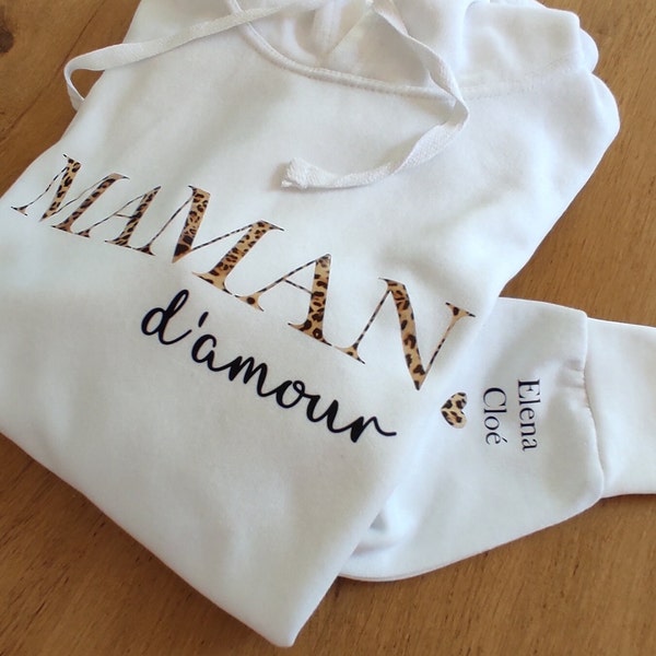 Sweat maman, pull femme, cadeau maman personnalisé