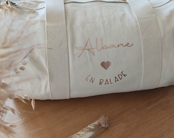 Sac à langer, sac polochon personnalisé, cadeau naissance