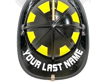 Nombre del casco de bombero curvo reflectante - Fuente Bolt