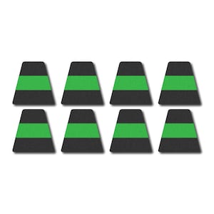 3M Reflective Firefighter Tetrahedron Set - Black w/ Green Stripe