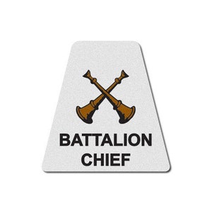 3M Reflective Firefighter White Battalion Chief Horns Tetrahedron